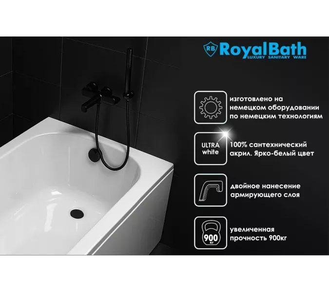 Гидромассажная ванна Royal Bath  SHAKESPEARE COMFORT 170х110, Ориентация: левая, изображение 2