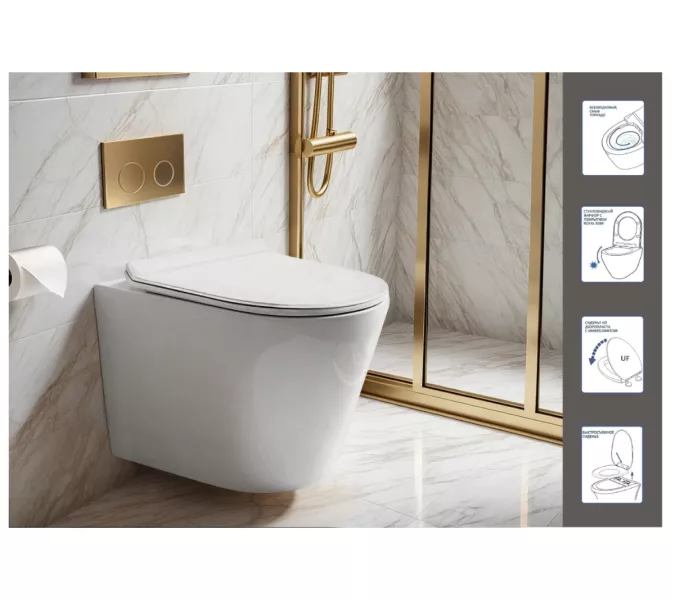 Унитаз Ceruttispa FARO Aria CT10833 Tornado подвесной безободковый