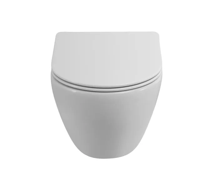 Унитаз подвесной Cezares безободковый с сиденьем и смывом TORNADO STREAM, изображение 3