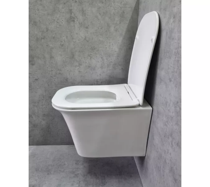 Унитаз подвесной CeramaLux 2622E безободковый, изображение 3