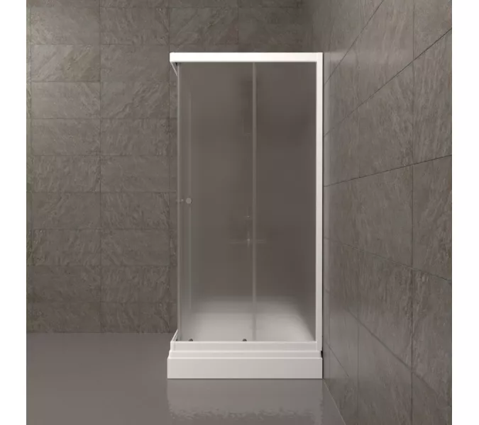 Душевое ограждение Triton ВЕЛЬВЕТ-К, А низкий поддон/матовое стекло, Цвет стекла: матовое, Цвет профиля: Белый, Тип поддона: Низкий, Выбрать размер: 80х80, изображение 6