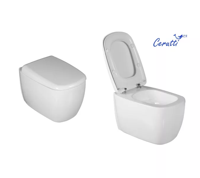 Унитаз Ceruttispa CT10613  ROMINA Aria Tornado подвесной безободковый со смывом торнадо, изображение 4