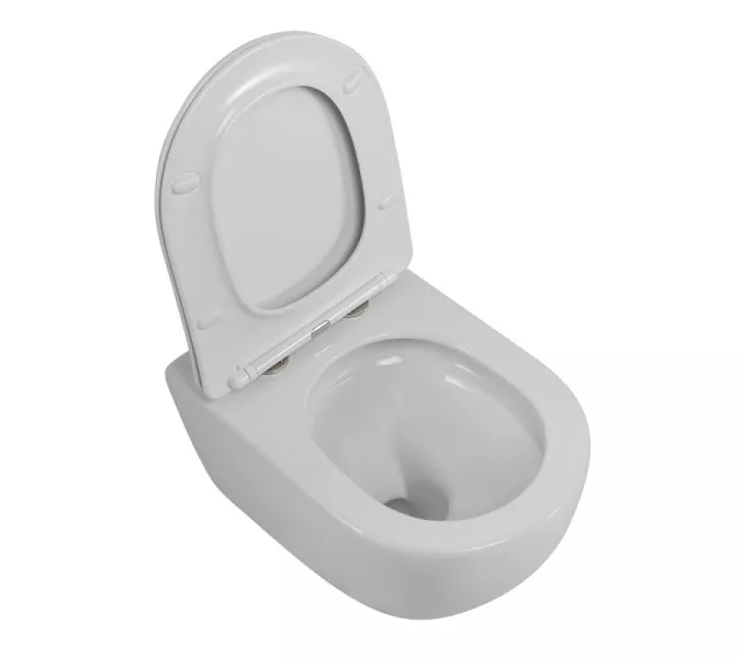 Унитаз подвесной Cezares безободковый с сиденьем и смывом TORNADO STREAM, изображение 5