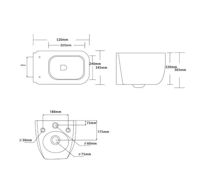 Унитаз Ceruttispa CT10613  ROMINA Aria Tornado подвесной безободковый со смывом торнадо, изображение 6