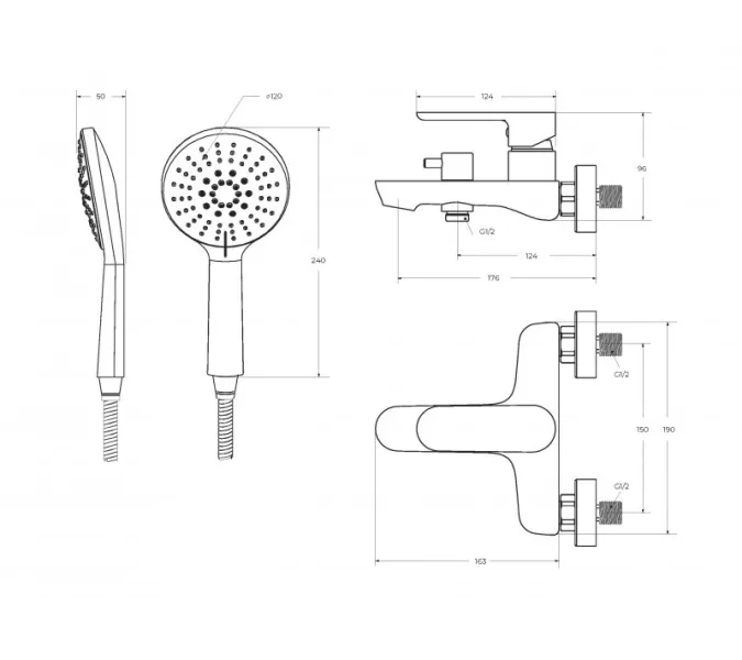 Смеситель для ванны и душа CEZARES STYLUS-VD-IN, изображение 6