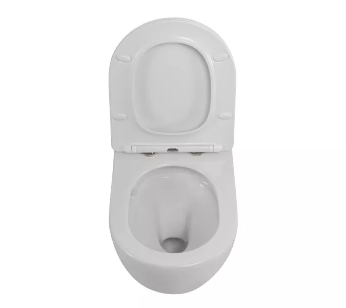 Унитаз подвесной Cezares безободковый с сиденьем и смывом TORNADO STREAM, изображение 7