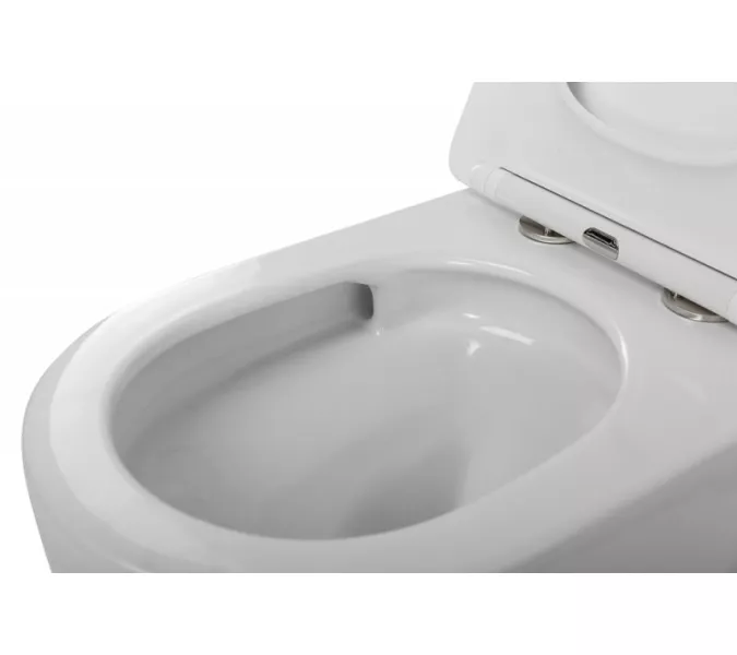 Унитаз подвесной Cezares безободковый с сиденьем и смывом TORNADO STREAM, изображение 8