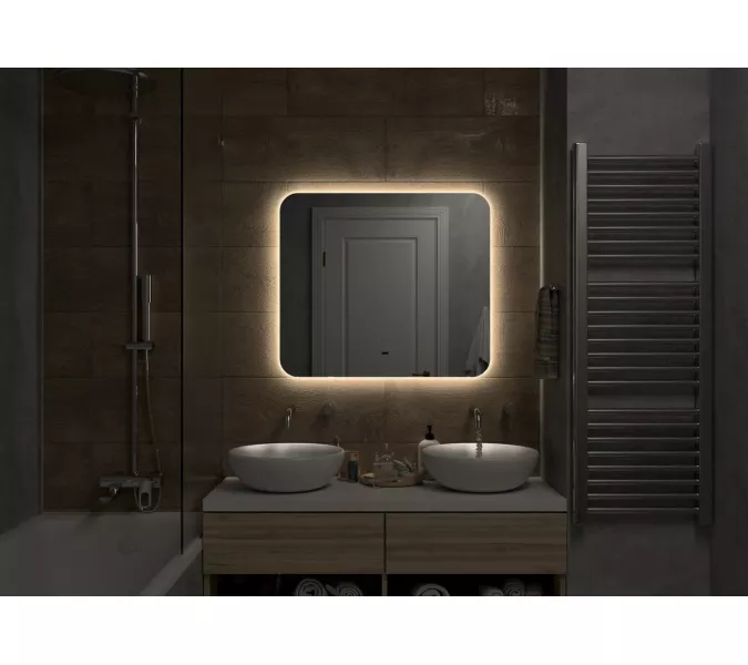 Зеркало ACWEN "Burzhe Led" с бесконт.сенсором, комб.подсветка, Тип: Зеркало с бесконтактным сенсором, Выбрать размер: 80х60, изображение 3