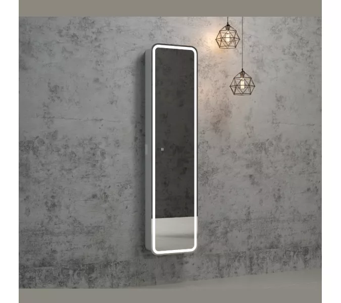 Зеркало-пенал ACWEN "Lorenzo LED" 40х160 с розеткой
