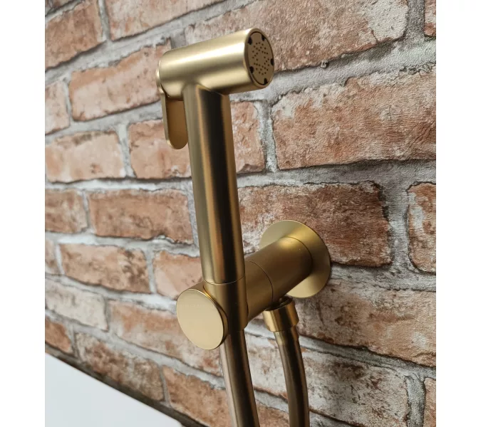 Гигиенический душ Graffio  с прогрессивным картриджем, цвет матовое золото, изображение 3