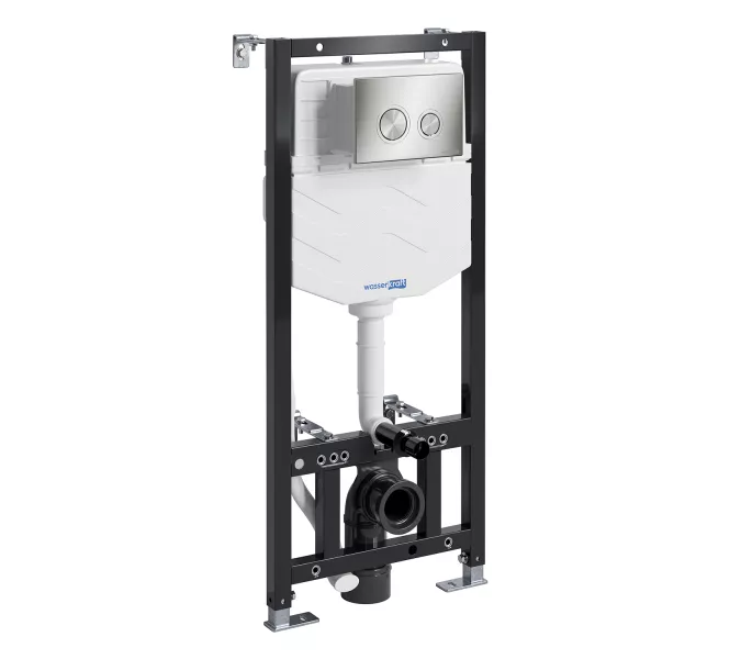 Система инсталляции для унитазов WasserKRAFT Aller 10TLT.010.ME с кнопкой/без кнопки, Внешний вид: Кнопка BN01 никель, изображение 9