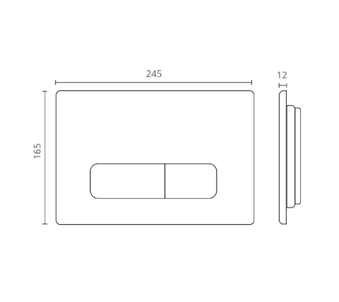 Клавиша смыва CTESI Keen (бронза) для инсталляции, изображение 2