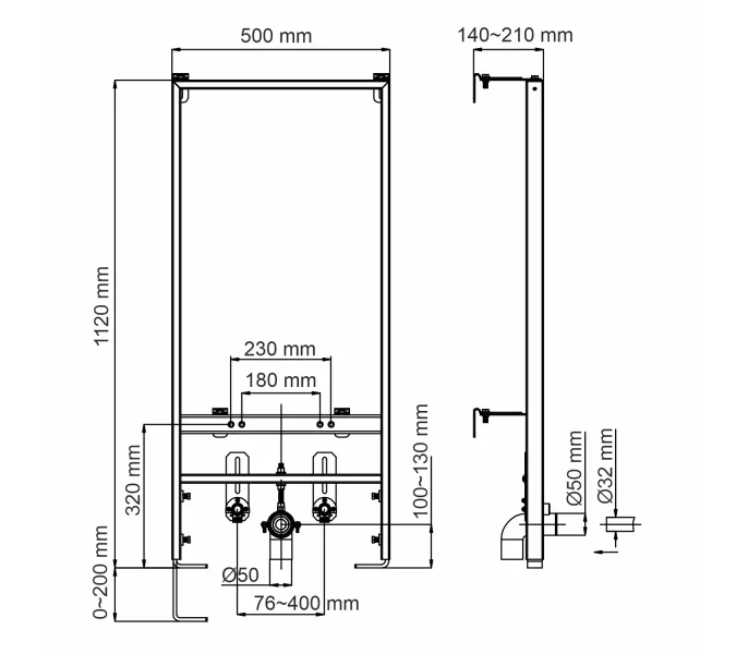 Система инсталляции для биде WasserKRAFT Aller 10BDT.020 без кнопки, изображение 7