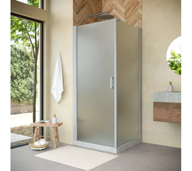 Душевой уголок Vegas-Glass EP-Fis NOVO EP-FIS NOVO h2000 L 80х100 стекло матовое профиль хром матовый без поддона