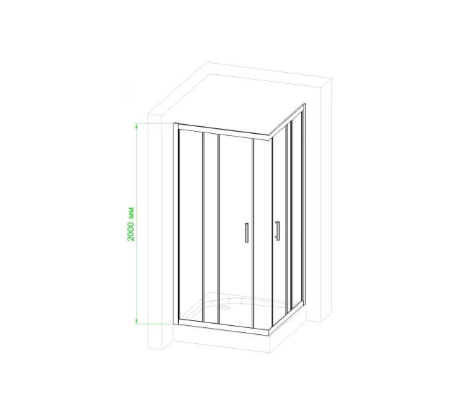 Душевой уголок Royal Bath RB HPD-T-CH 90х80х200 (прозрачное), изображение 4