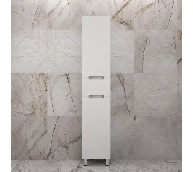 Колонна напольная "Матис" 36 см 1 ящик, Белый матовый, PLUS, ЭМАЛЬ, Выбрать цвет: Белый