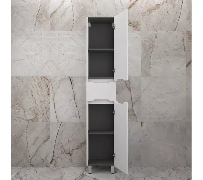 Колонна напольная "Матис" 36 см 1 ящик, Белый матовый, PLUS, ЭМАЛЬ, Выбрать цвет: Белый, изображение 3