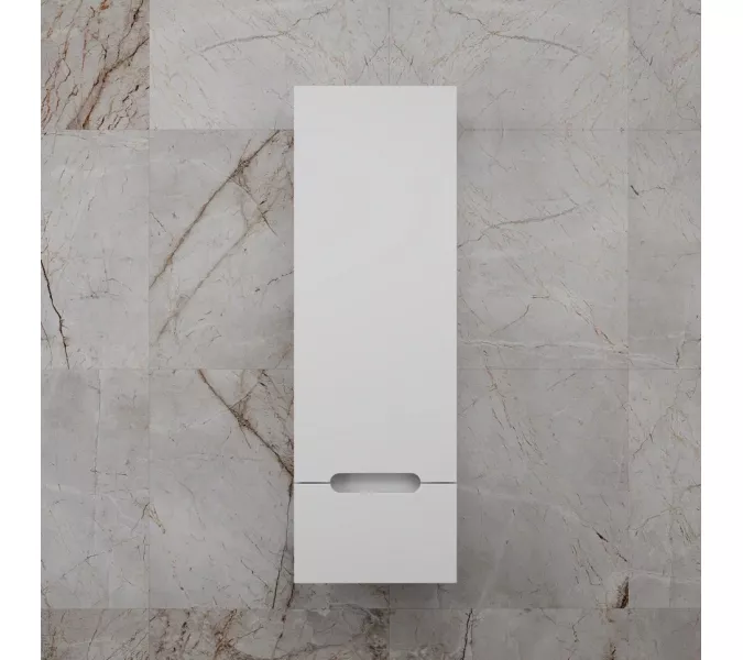 Колонна подвесная "Матис" 36 см, 1 ящик, Белый матовый, PLUS, ЭМАЛЬ, Выбрать цвет: Белый, изображение 2