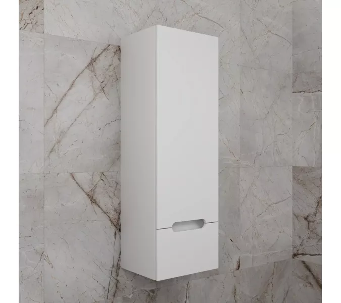 Колонна подвесная "Матис" 36 см, 1 ящик, Белый матовый, PLUS, ЭМАЛЬ, Выбрать цвет: Белый