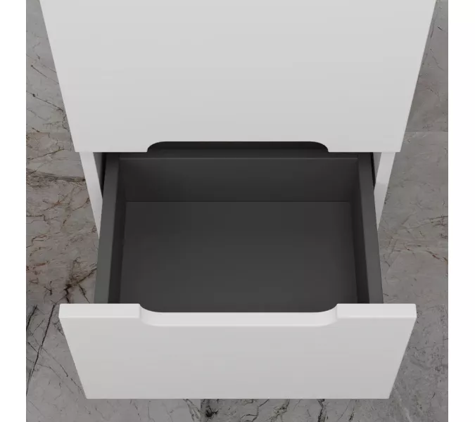 Колонна подвесная "Матис" 36 см, 1 ящик, Белый матовый, PLUS, ЭМАЛЬ, Выбрать цвет: Белый, изображение 4