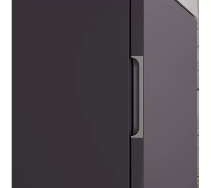 Тумба напольная "МОНО 50" с раковиной ASTI 50, графит нубук, Выбрать цвет: Графит Нубук, Внешний вид: с белой раковиной, изображение 6