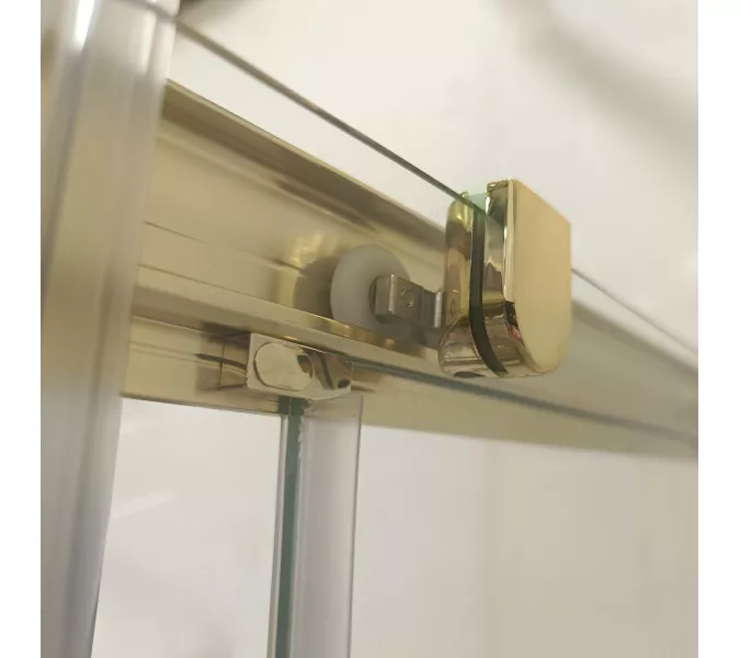 Душевое ограждение Triton "ВЕНТА-ГОЛД"  низкий поддон, Цвет стекла: прозрачное, Цвет профиля: Золото, Выбрать размер: 120х80, изображение 7