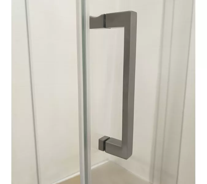 Душевое ограждение  Triton "ДЕКА-ГРАФИТ", Цвет профиля: Серый, Тип поддона: Низкий, Выбрать размер: 90х90, изображение 8