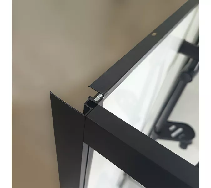 Душевая кабина Triton ПРАЙМ-БЛЭК 90*90 А  стекло прозрачное, Цвет стекла: прозрачное, Цвет профиля: Черный, Тип поддона: Низкий, Выбрать размер: 90х90, Наличие крыши: есть, изображение 16