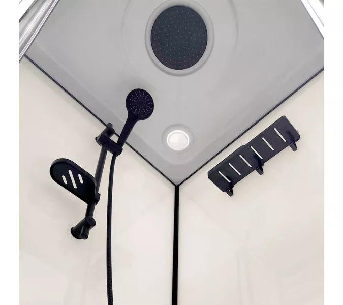 Душевая кабина Triton ПРАЙМ-БЛЭК 90*90 А  стекло прозрачное, Цвет стекла: прозрачное, Цвет профиля: Черный, Тип поддона: Низкий, Выбрать размер: 90х90, Наличие крыши: есть, изображение 8