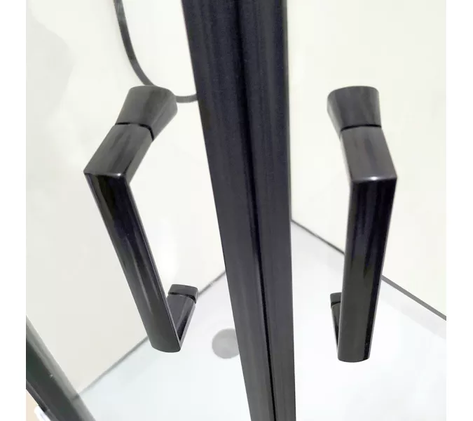 Душевая кабина Triton ПРАЙМ-БЛЭК 90*90 А  стекло прозрачное, Цвет стекла: прозрачное, Цвет профиля: Черный, Тип поддона: Низкий, Выбрать размер: 90х90, Наличие крыши: есть, изображение 15