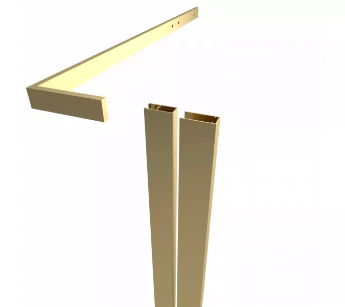 Душевое ограждение  Triton "ТЕРРА-ГОЛД" (низкий поддон) 90х90 квадрат, Цвет профиля: Золото, изображение 6