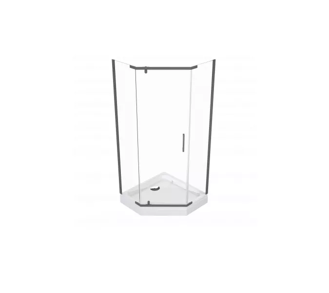 Душевое ограждение  Triton "ДЕКА-ГРАФИТ", Цвет профиля: Серый, Тип поддона: Низкий, Выбрать размер: 90х90, изображение 4