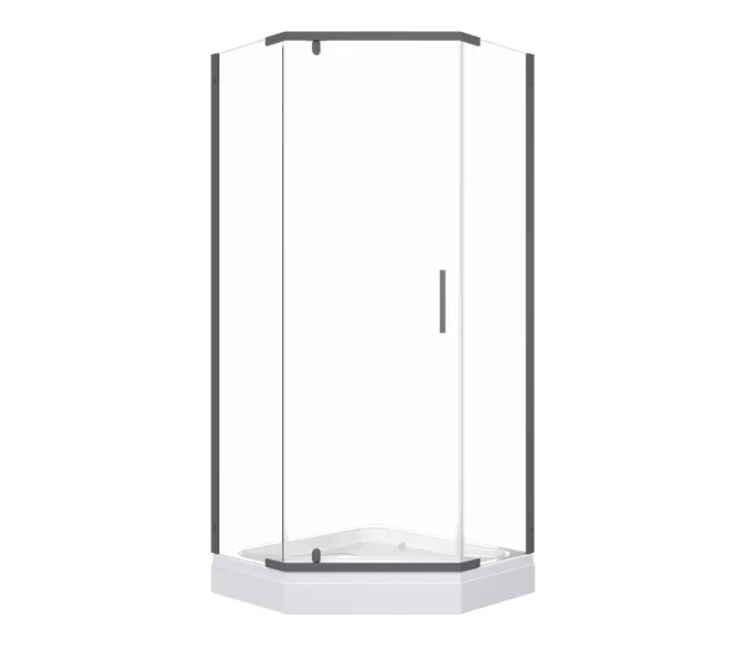 Душевое ограждение  Triton "ДЕКА-ГРАФИТ", Цвет профиля: Серый, Тип поддона: Низкий, Выбрать размер: 90х90, изображение 3