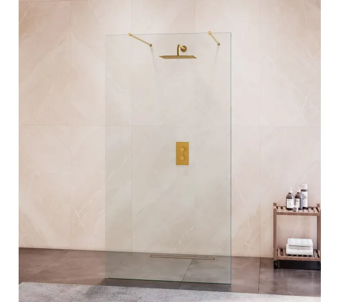 Душевая перегородка RGW WA-016Gb, Цвет стекла: прозрачное, Цвет профиля (вариация): Золото, Выбрать размер: 120