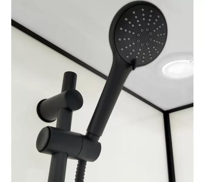 Душевая кабина Triton ПРАЙМ-БЛЭК 90*90 А  стекло прозрачное, Цвет стекла: прозрачное, Цвет профиля: Черный, Тип поддона: Низкий, Выбрать размер: 90х90, Наличие крыши: есть, изображение 9