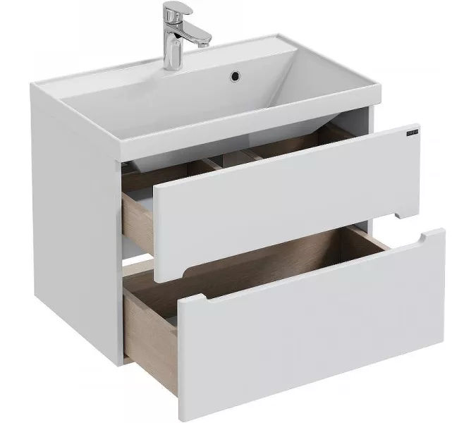 Тумба для умывальника СанТа Лондон 70 подвесная 2 ящика, изображение 2