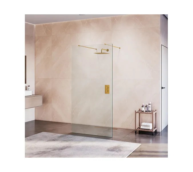 Душевая перегородка RGW WA-016Gb, Цвет стекла: прозрачное, Цвет профиля (вариация): Золото, Выбрать размер: 120, изображение 2