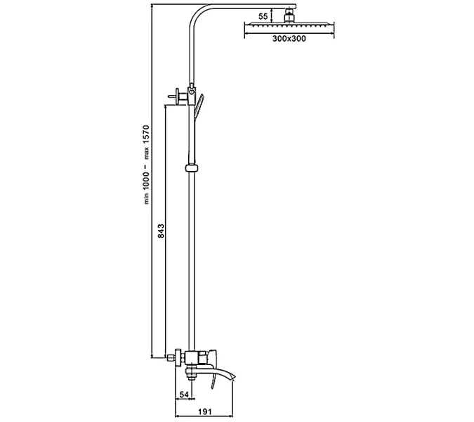 Душевая стойка со смесителем Gappo G2407-6, изображение 10