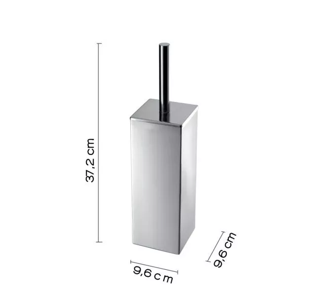 Gedy Teseo, напольный металлический ёрш, цвет хром, изображение 2
