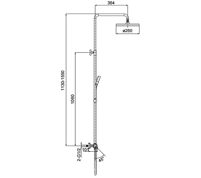 Душевая стойка с термостатом Gappo G2495-76, изображение 12