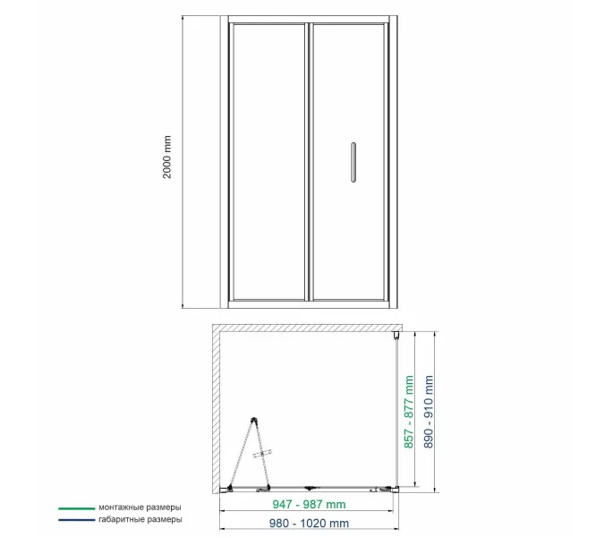 Душевой уголок WasserKRAFT Weser 78F22 100х90, изображение 11