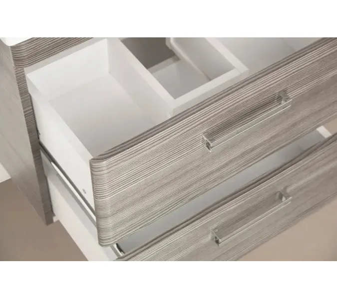 Тумба подвесная Style Line "Лотос 80" с раковиной Комо , Шелк зебрано, PLUS, изображение 4