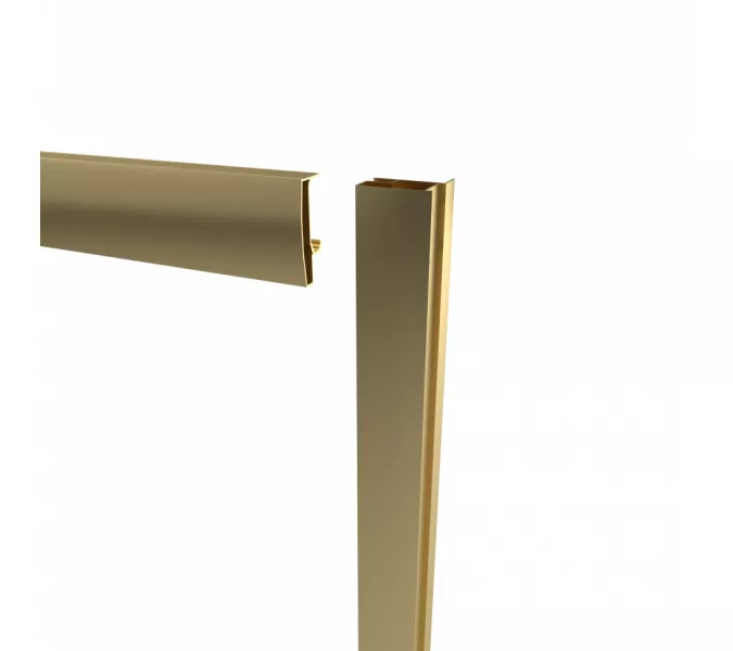 Душевое ограждение Triton "ВЕНТА-ГОЛД"  низкий поддон, Цвет стекла: прозрачное, Цвет профиля: Золото, Выбрать размер: 120х80, изображение 10