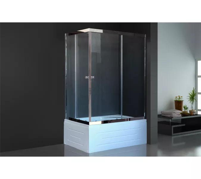 Душевой угол Royal Bath RB 8100BP/RB8120BP  прямоугольный, Цвет стекла: прозрачное, Цвет профиля: Хром, Выбрать размер: 120x80, Ориентация: правая, изображение 2