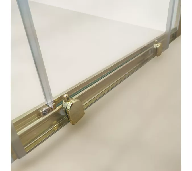 Душевое ограждение Triton "ВЕНТА-ГОЛД"  низкий поддон, Цвет стекла: прозрачное, Цвет профиля: Золото, Выбрать размер: 120х80, изображение 8