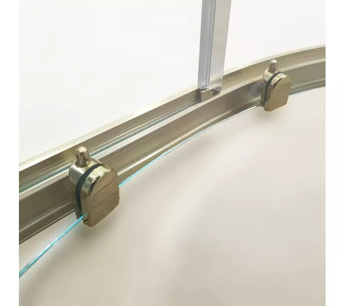 Душевое ограждение  Triton «АЛЬФА-ГОЛД» (низкий поддон), Цвет профиля: Золото, Тип поддона: Низкий, Выбрать размер: 90х90, изображение 7