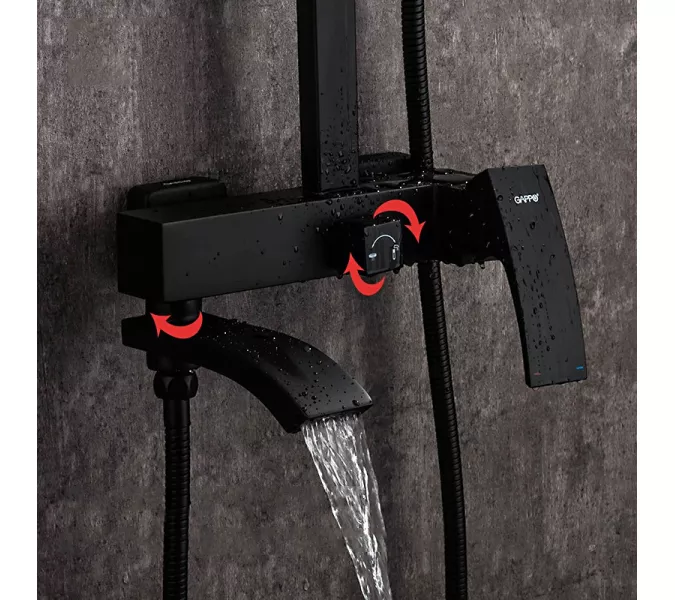 Душевая стойка со смесителем Gappo G2407-6, изображение 3