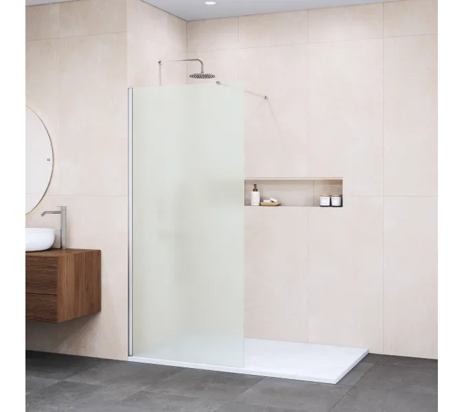 Перегородка для душа RGW WA-010 матовое/хром, Цвет стекла: матовое-сатинат, Цвет профиля (вариация): Хром, Выбрать размер: 90