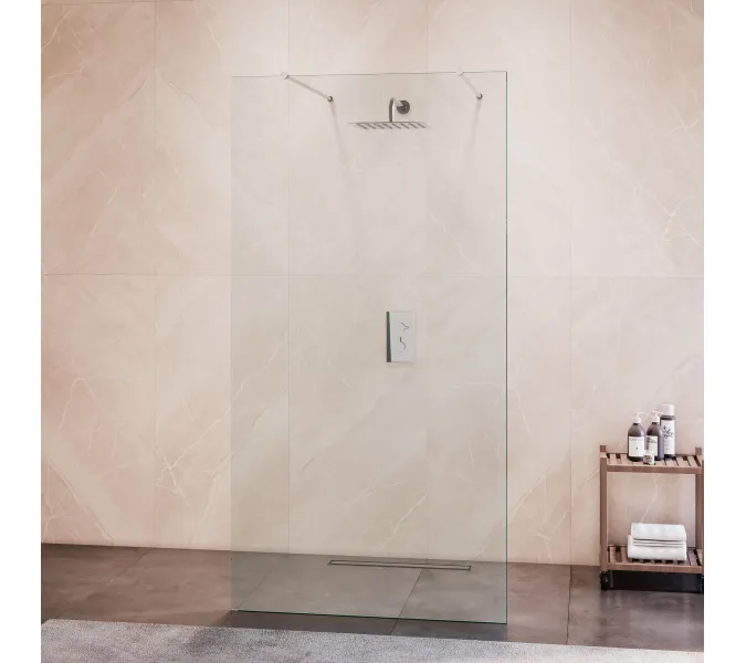 Душевая перегородка RGW WA-016, Цвет стекла: прозрачное, Цвет профиля (вариация): Хром, Выбрать размер: 100