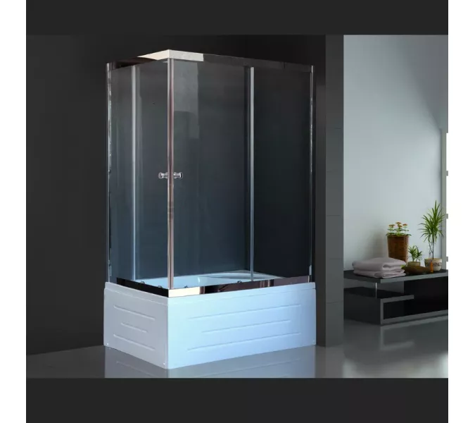 Душевой угол Royal Bath RB 8100BP/RB8120BP  прямоугольный, Цвет стекла: прозрачное, Цвет профиля: Хром, Выбрать размер: 120x80, Ориентация: правая